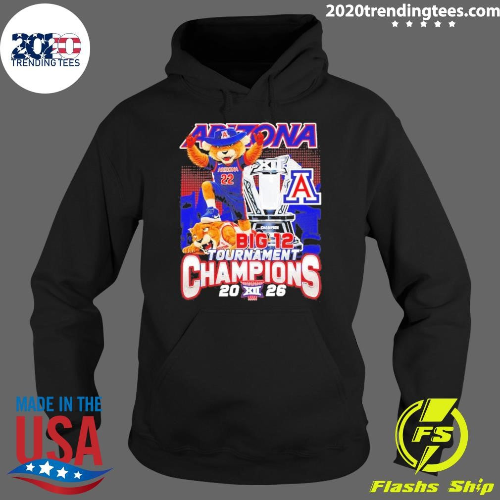Arizona Wildcats Big 12 Conference Champions Wilbur The Wildcat Mascot Shirt