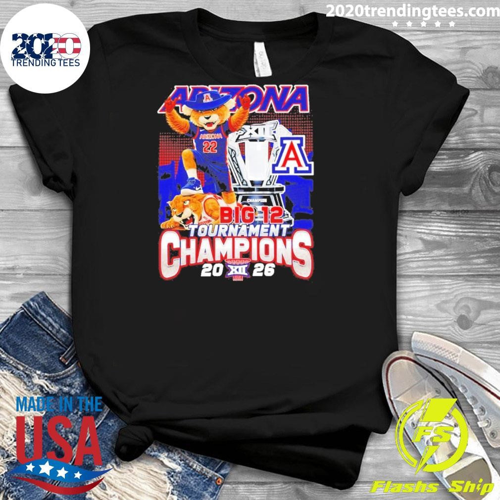 Arizona Wildcats Big 12 Conference Champions Wilbur The Wildcat Mascot Shirt