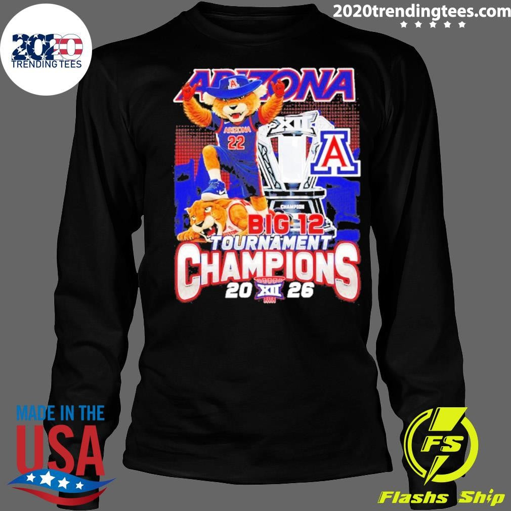 Arizona Wildcats Big 12 Conference Champions Wilbur The Wildcat Mascot Shirt