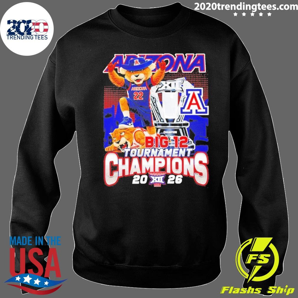 Arizona Wildcats Big 12 Conference Champions Wilbur The Wildcat Mascot Shirt