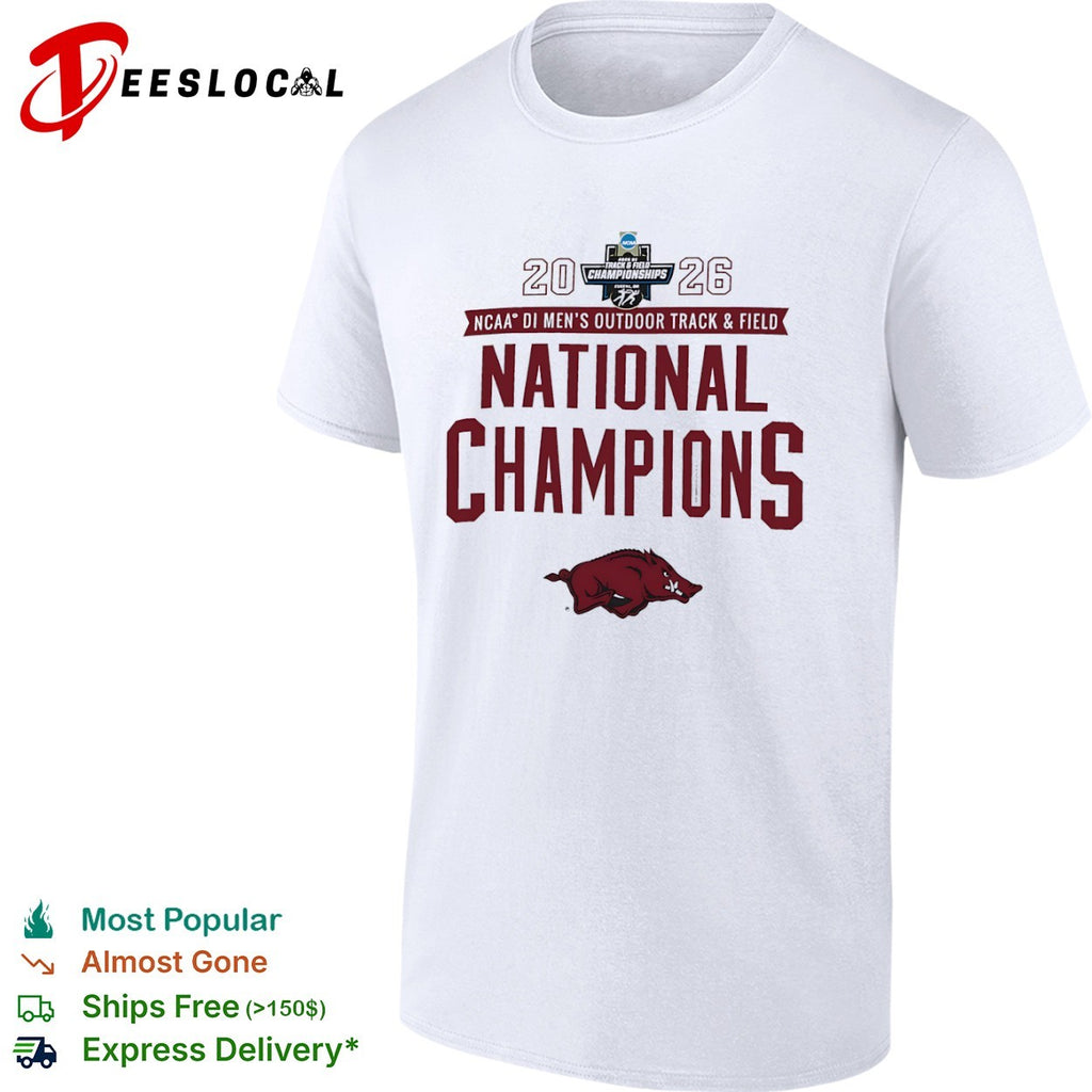 Arkansas Razorbacks 2026 NCAA DI Men’s Outdoor Track and Field National Champions shirt