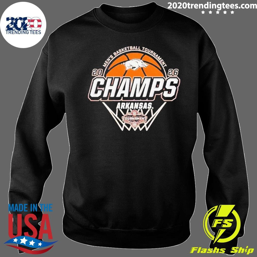 Arkansas Razorbacks Men’s Basketball 2026 Sec Tournament Champions Logo Shirt