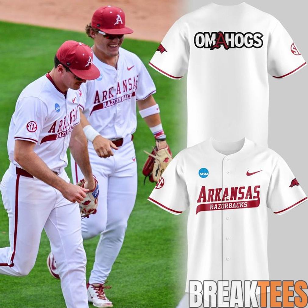 Arkansas Razorbacks New Omahogs Baseball White Jersey