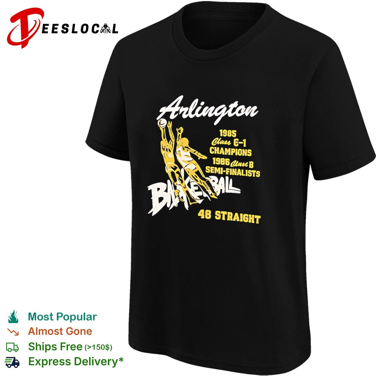 Arlington Basketball 1985 Class E 1 Champions 1986 Class B Semi Finalists 48 Straight shirt