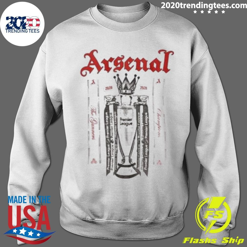 Arsenal 2025-2026 Premier League Champions Trophy Shirt