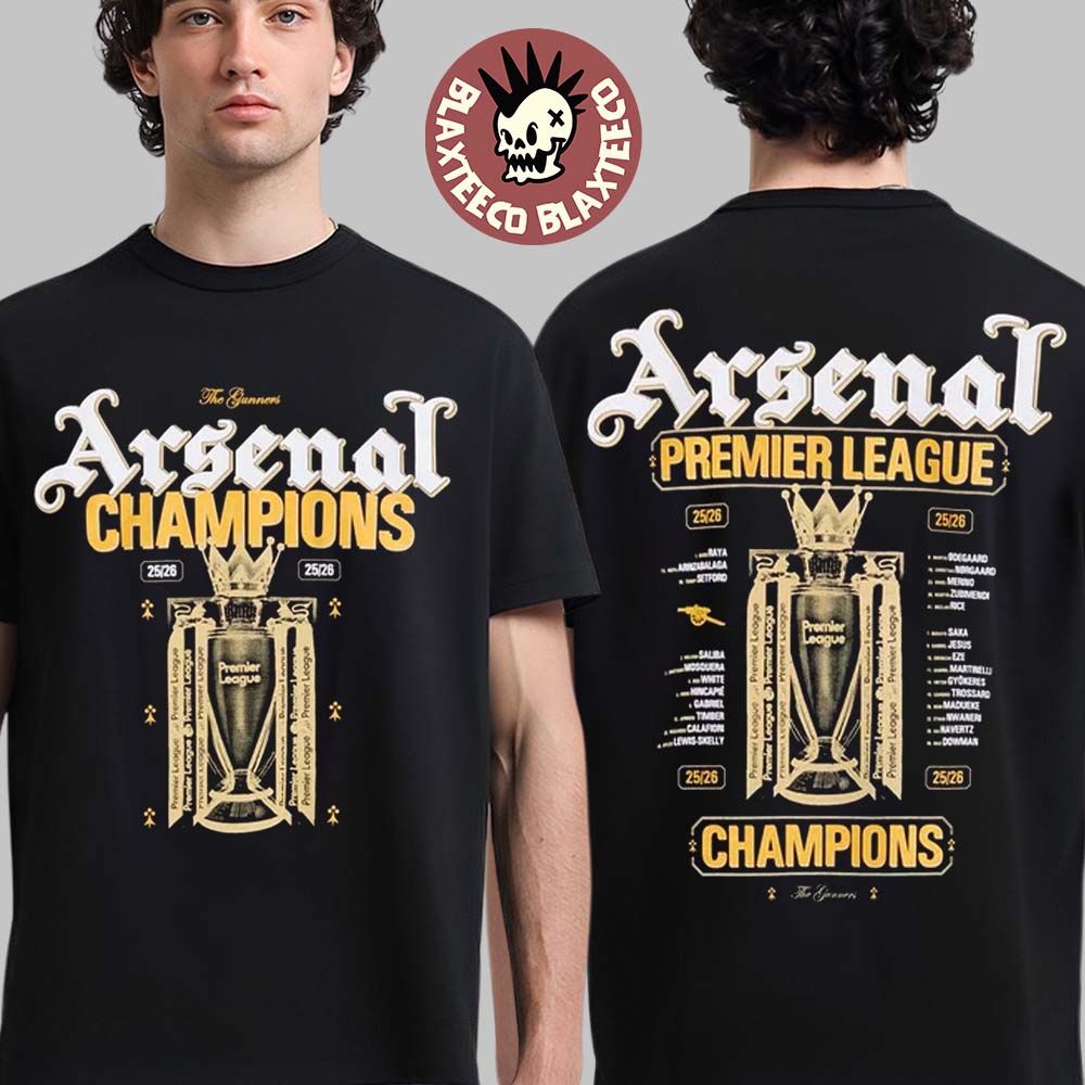 Arsenal 2026 Premier League Champions Trophy Crew T-Shirt