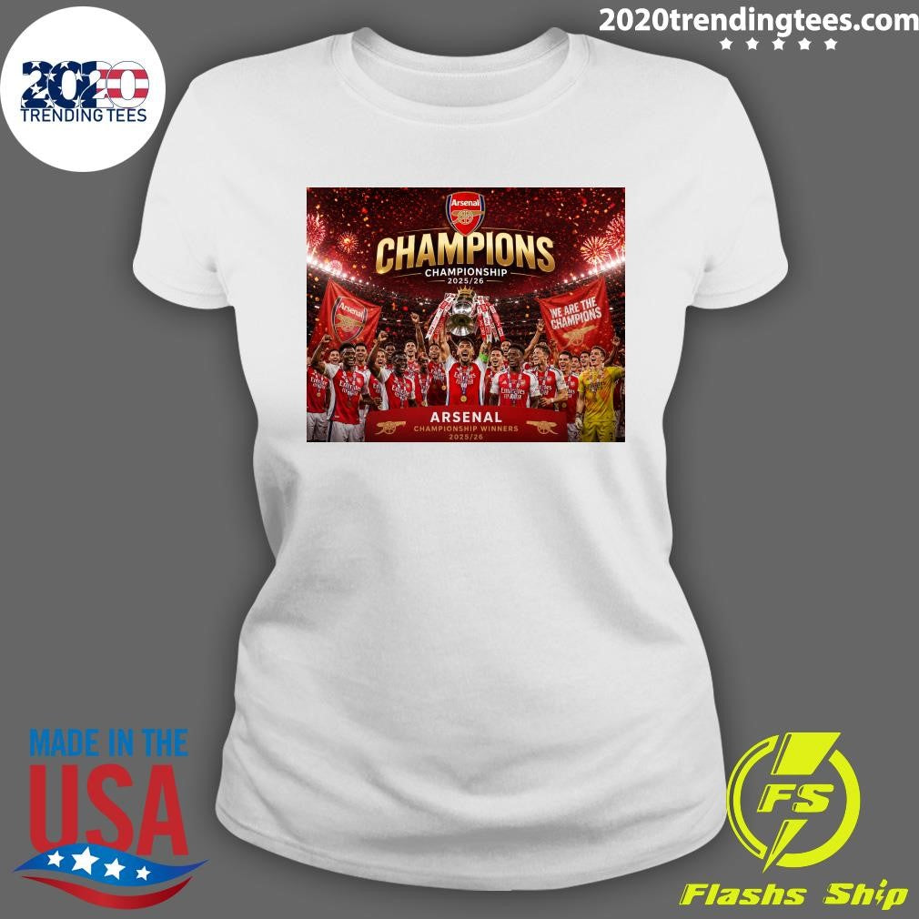 Arsenal Crowned Championship Winners 2025-2026 Shirt