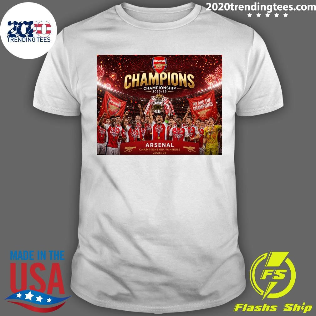 Arsenal Crowned Championship Winners 2025-2026 Shirt