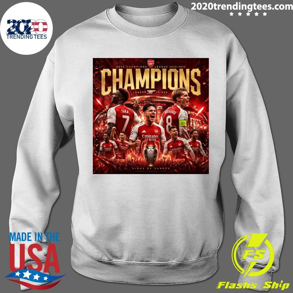 Arsenal F.C. As Champions For The 2025-2026 Season Shirt