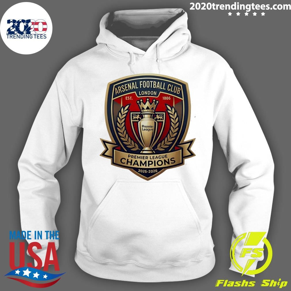 Arsenal FC Premier League Champions 2025-26 Logo Shirt