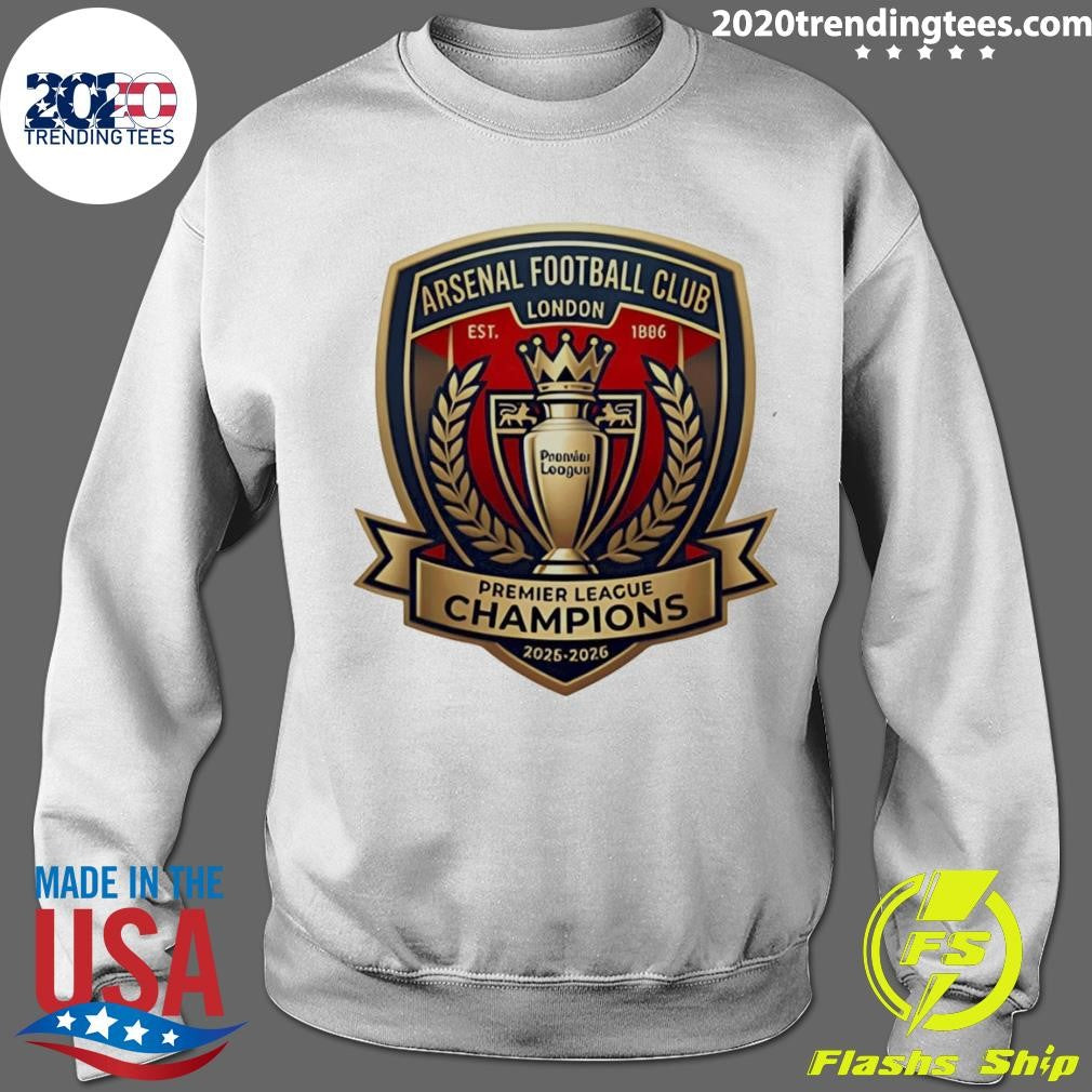 Arsenal FC Premier League Champions 2025-26 Logo Shirt