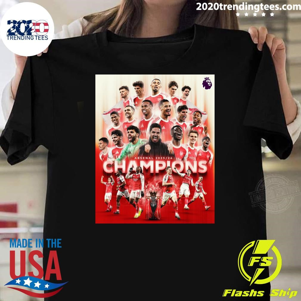 Arsenal Win The Premier League 2025-2026 Champions, Arsenal Win Premier League After 22-year Wait Shirt