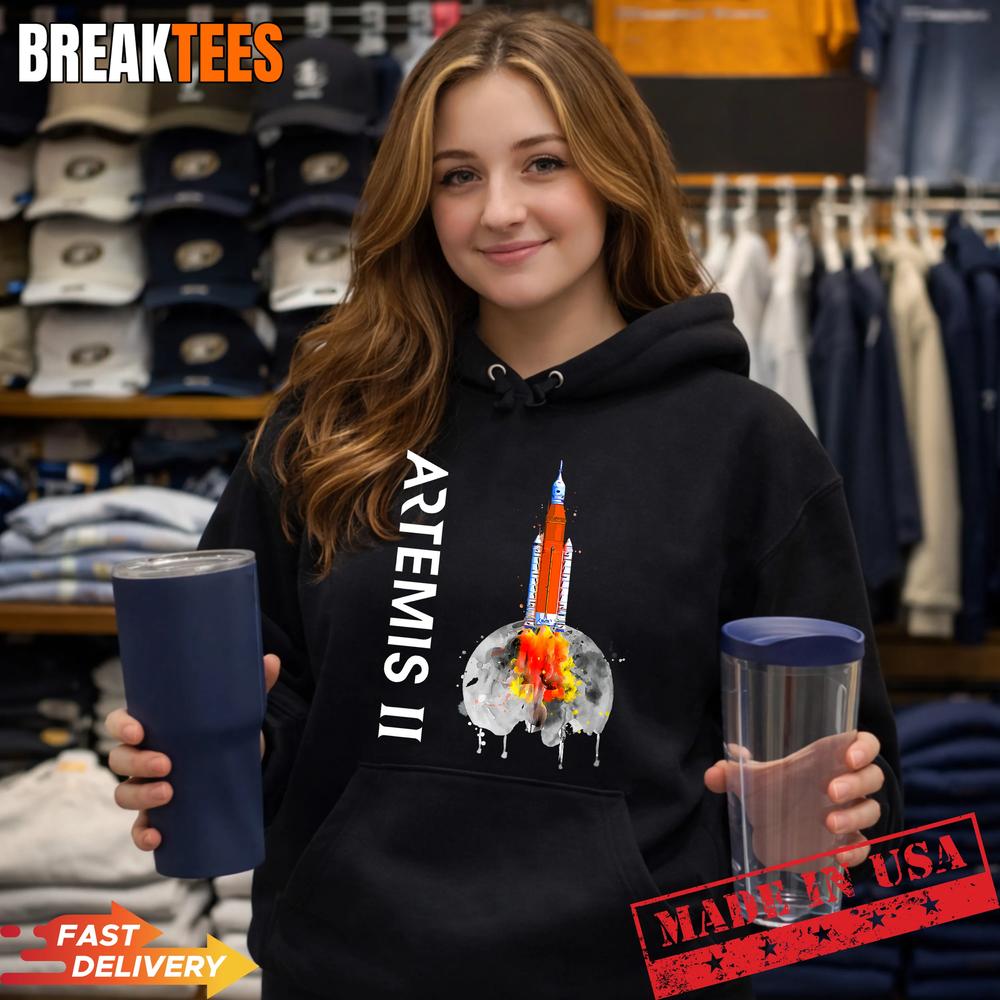 Artemis 2 SLS Rocket Launch Mission To The Moon And Beyond T-Shirt