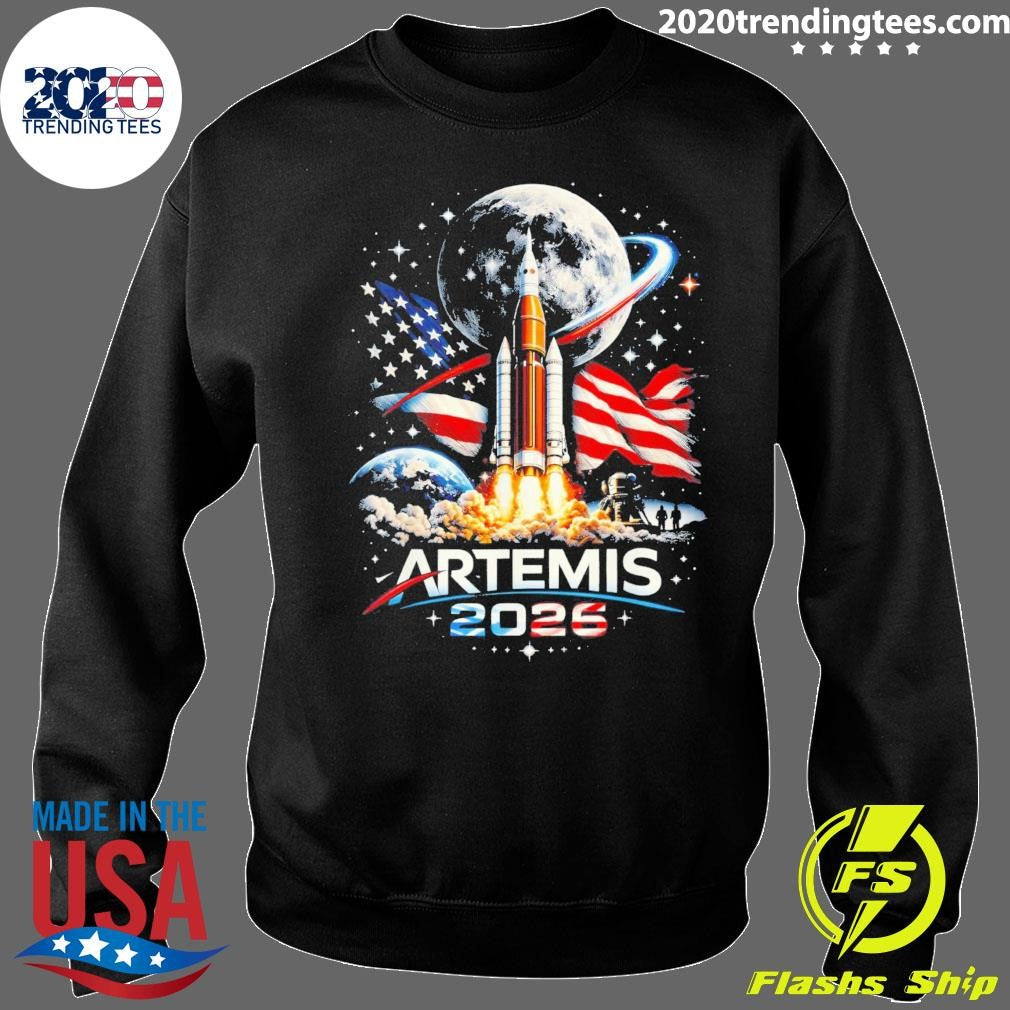 Artemis 2026 American Rocket Launch to The Moon Landing Shirt