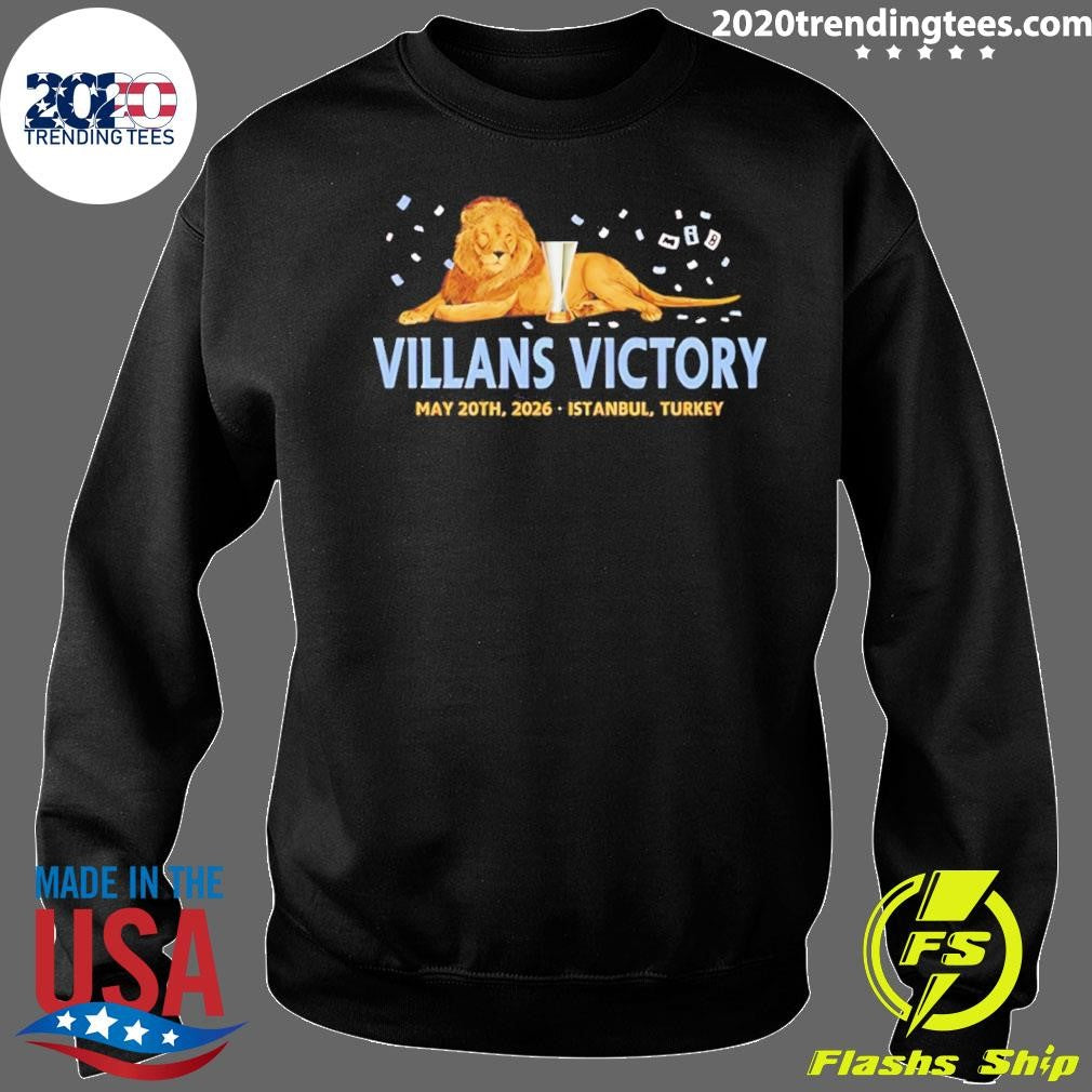 Aston Villa Football Club Victory May 20th 2026 Istanbul Turkey Shirt
