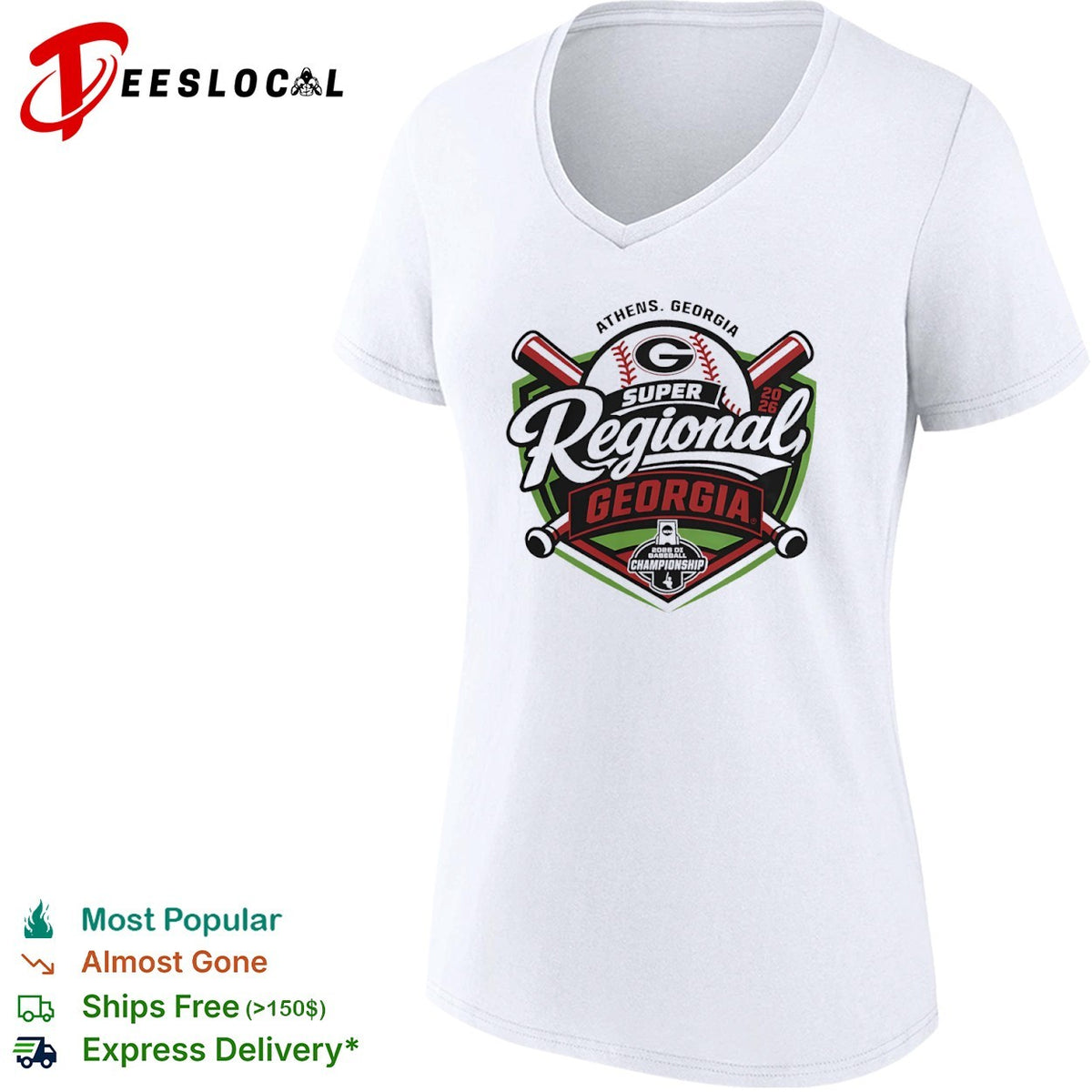 Athens Georgia Super Regional Georgia 2026 DI Baseball Championship University shirt