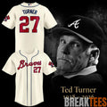 Atlanta Braves In Memory Ted Turner 1938-2026 Baseball Jersey