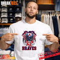 Atlanta Braves Skull MLB Graphic T-Shirt