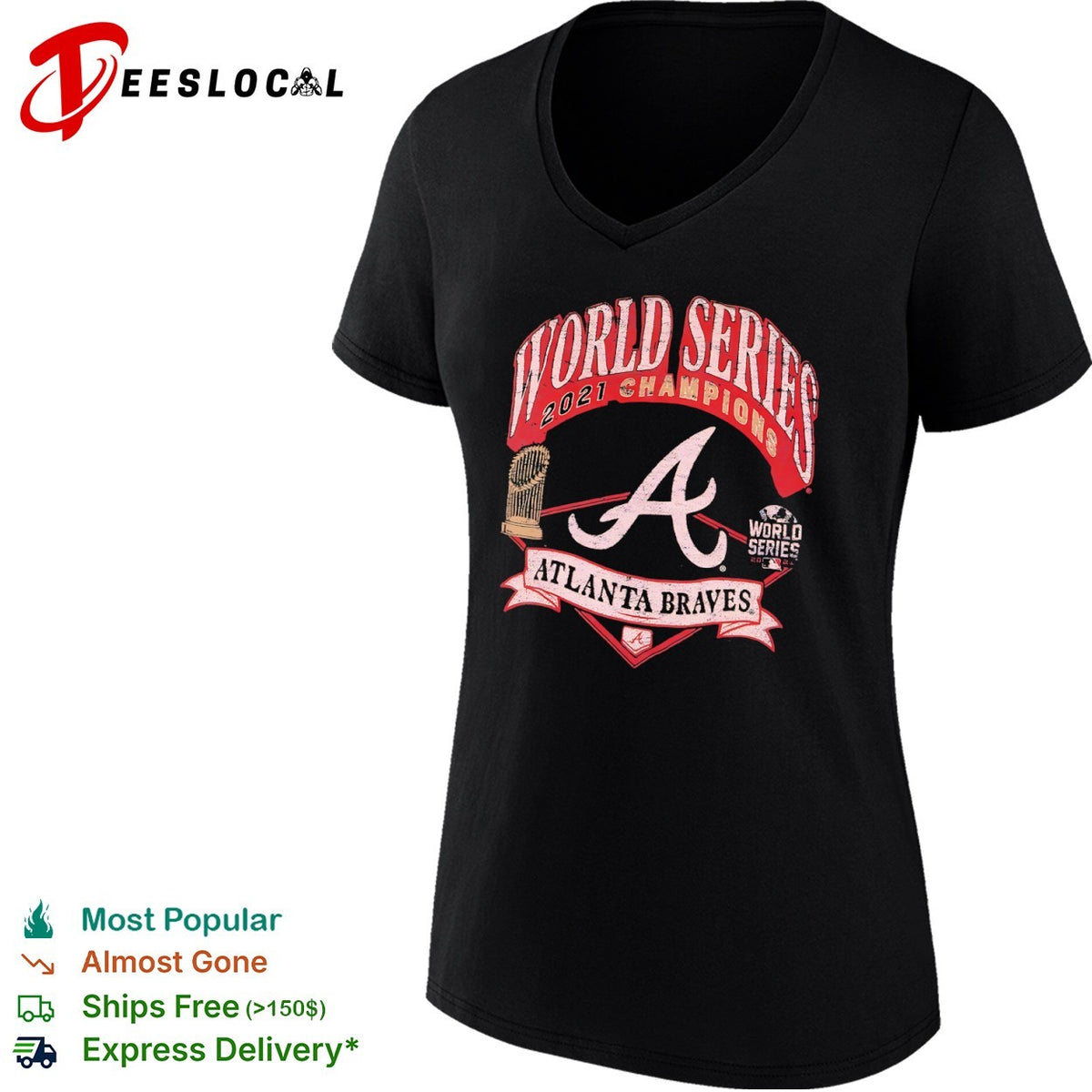 Atlanta Braves World Series 2021 Champions Commissioner Trophy MLB baseball shirt