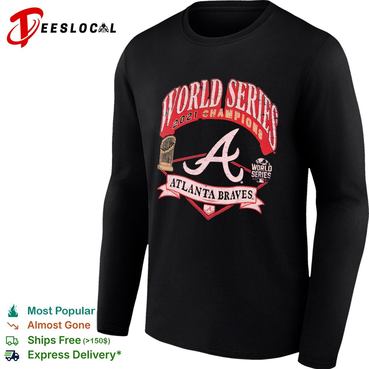 Atlanta Braves World Series 2021 Champions Commissioner Trophy MLB baseball shirt