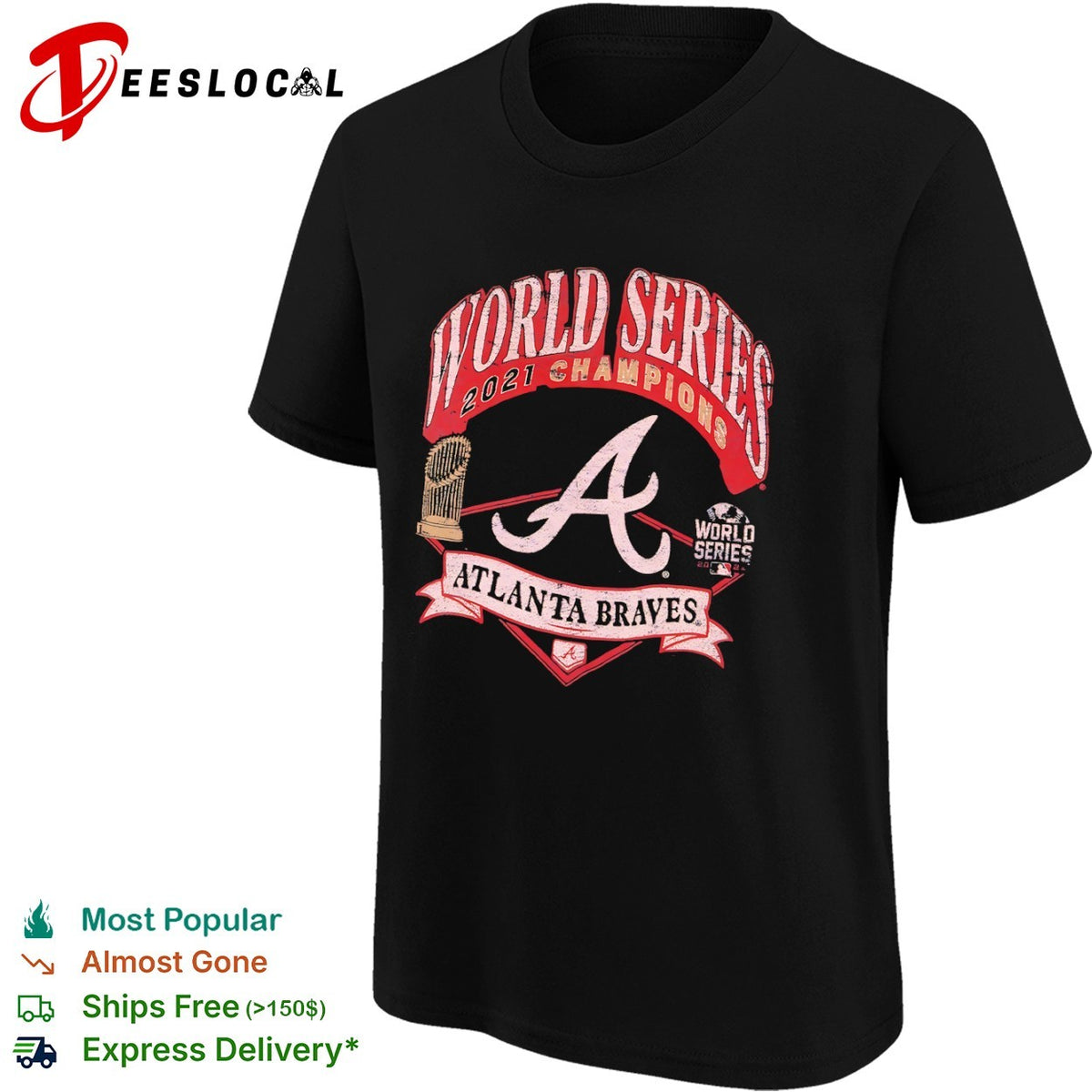Atlanta Braves World Series 2021 Champions Commissioner Trophy MLB baseball shirt