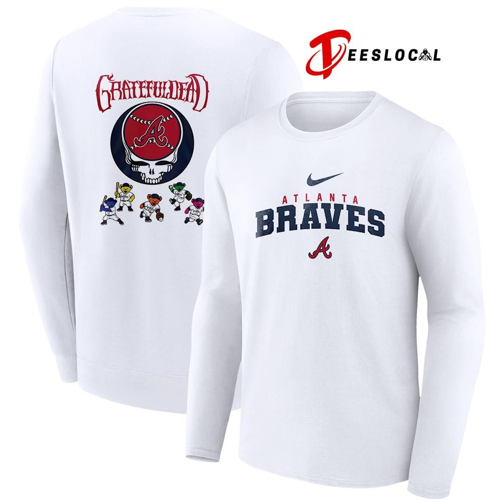 Atlanta Braves x Grateful Dead bear mascot shirt
