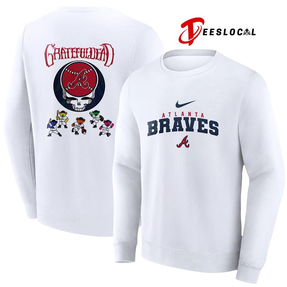 Atlanta Braves x Grateful Dead bear mascot shirt