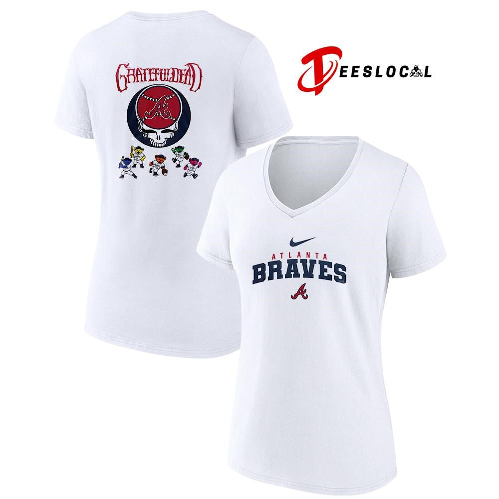 Atlanta Braves x Grateful Dead bear mascot shirt