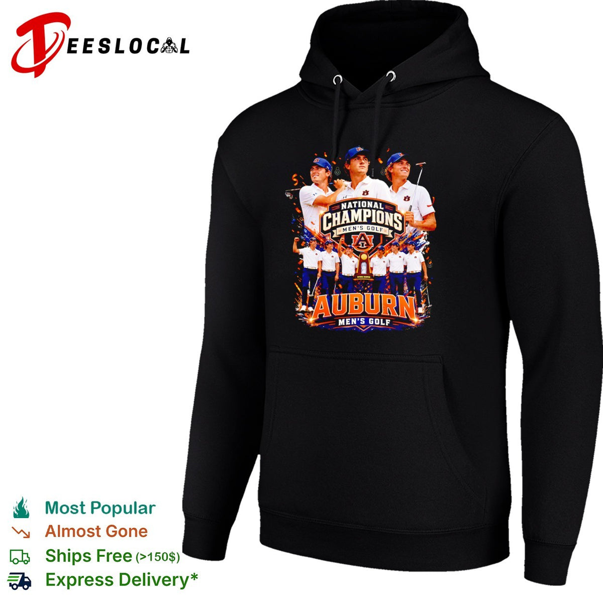 Auburn Tigers National Champions Men’s Golf Team NCAA 2024 Celebration shirt