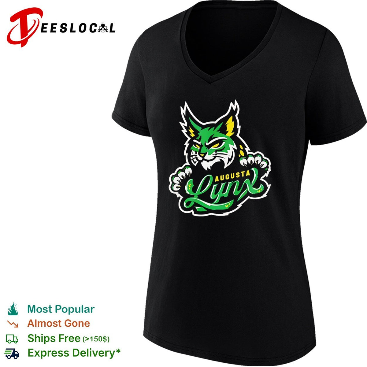 Augusta Lynx mascot logo shirt