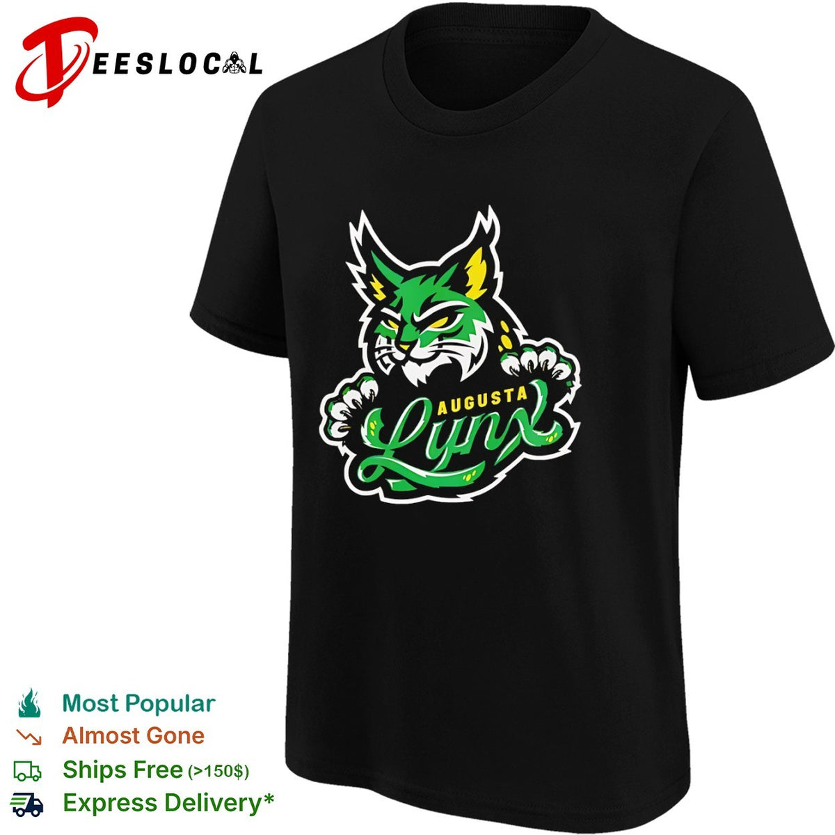 Augusta Lynx mascot logo shirt