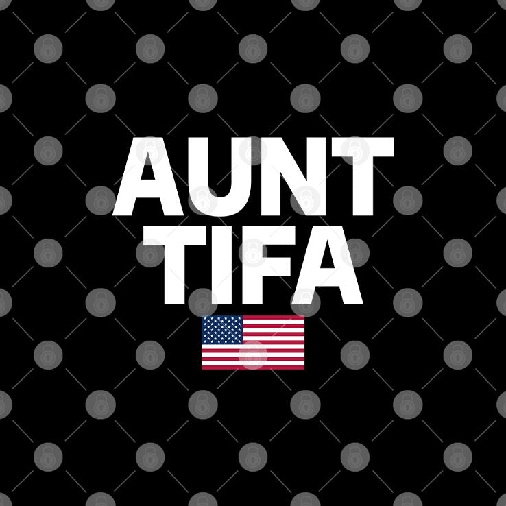 Aunt Tifa American Flag T Shirt