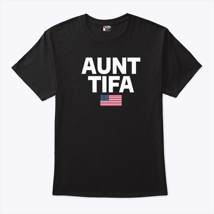 Aunt Tifa American Flag T Shirt