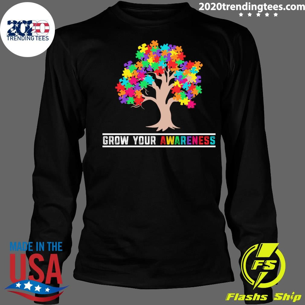 Autism Awareness Day Month Grow Your Awareness Baseball Shirt