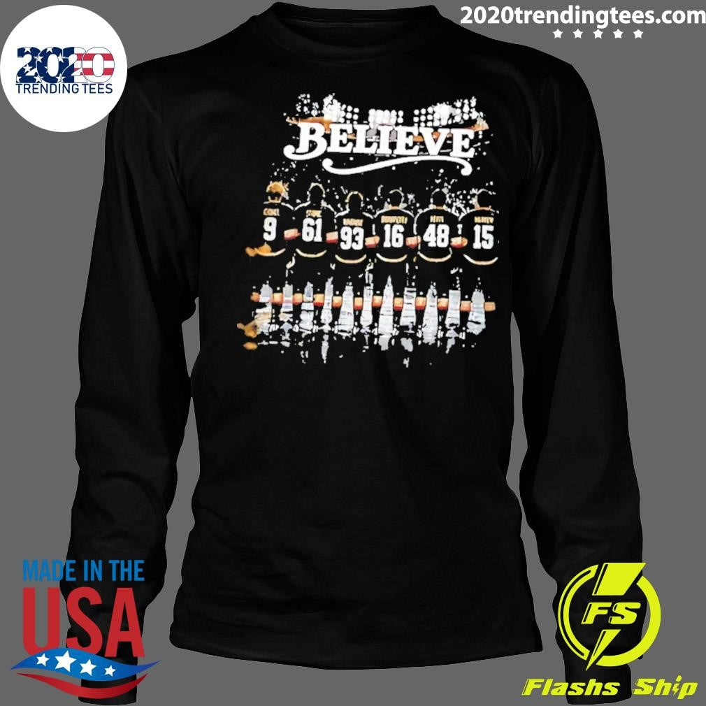 Awesome Vegas Golden Knights Nhl Team Believe Hockey Shirt