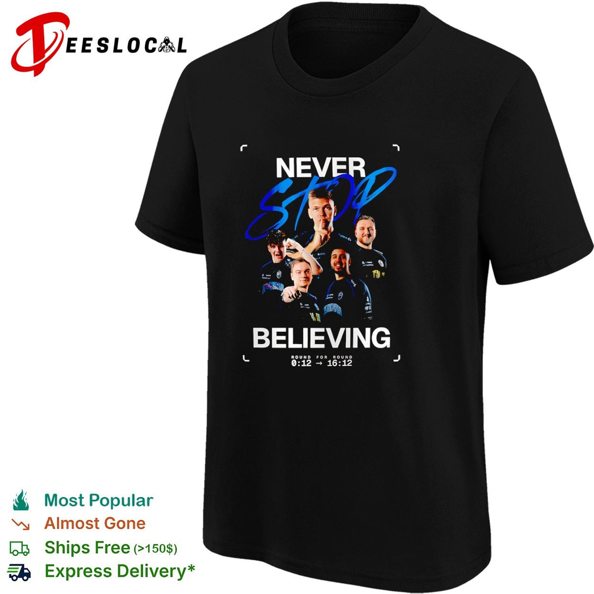 BIG clan Never Stop Believing round for round shirt