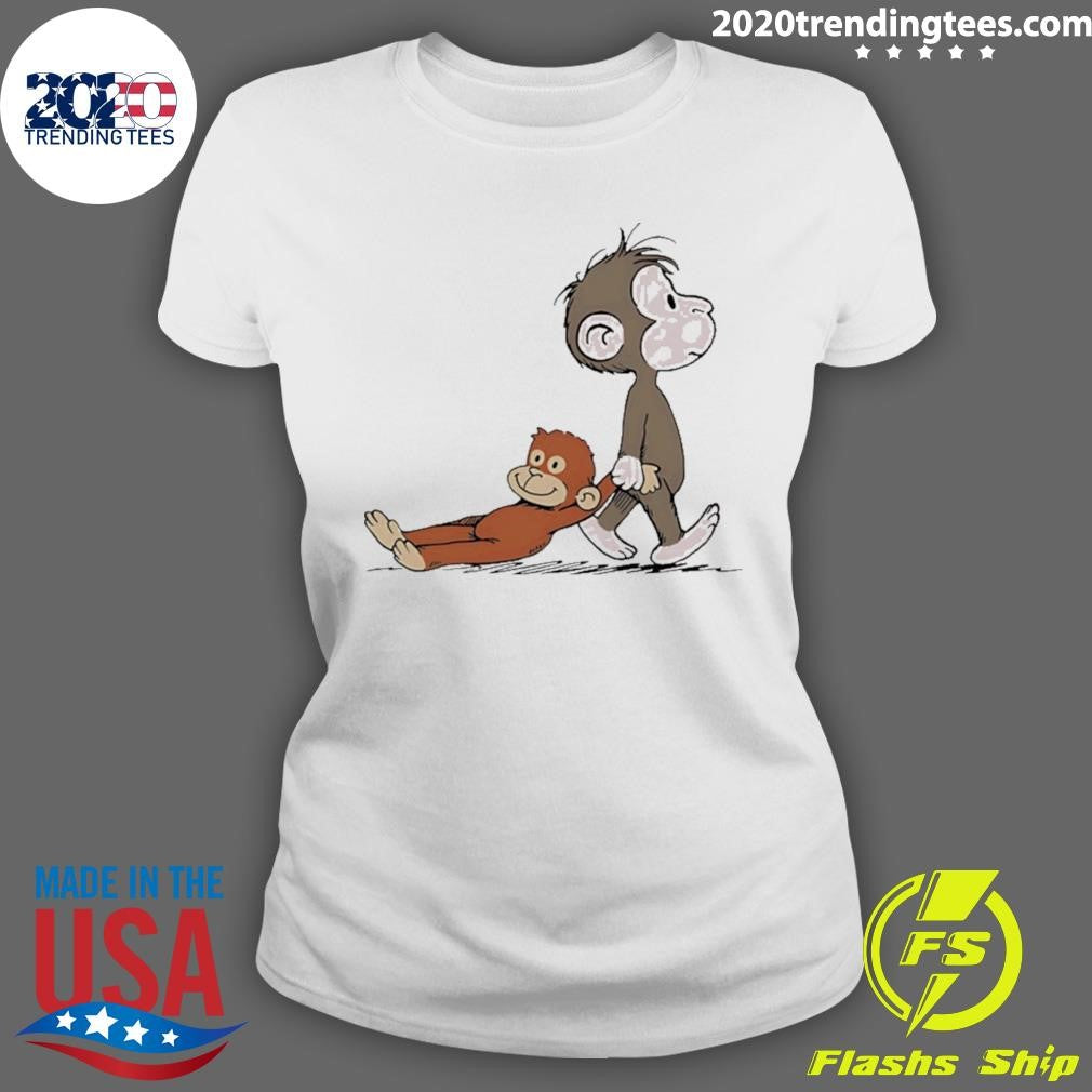 Baby Monkey Punch And His Toy Cartoon Shirt