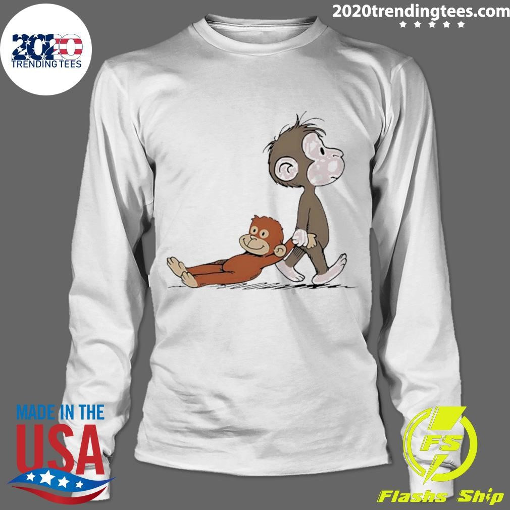 Baby Monkey Punch And His Toy Cartoon Shirt