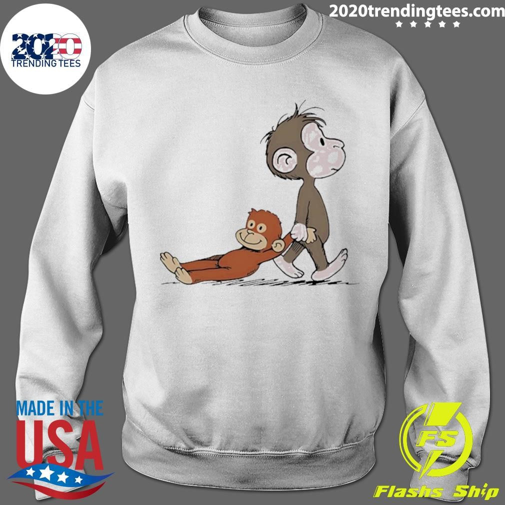 Baby Monkey Punch And His Toy Cartoon Shirt