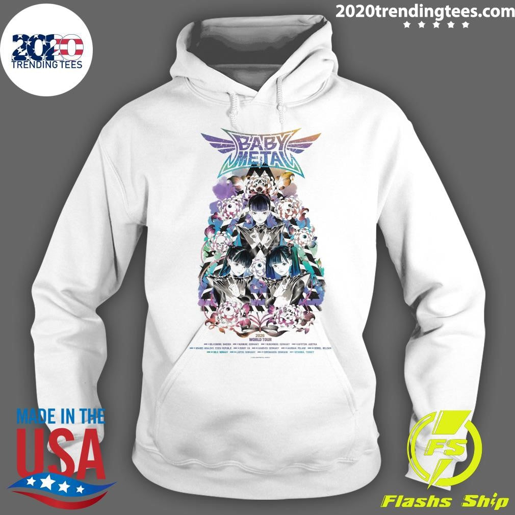 Babymetal World Tour 2026 UK and EU Merch Poster Schedule Dates Art By Peach MoMoKo Shirt