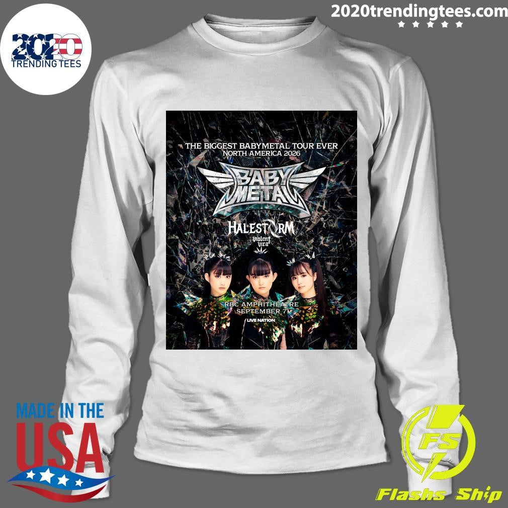 Babymetal World Tour 2026 With Halestorm & Violent Vira At Rbc Amphitheatre On September 7 Shirt