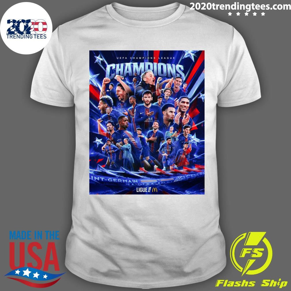Back-To-Back, PSG Wins The Uefa Champions League Again Shirt