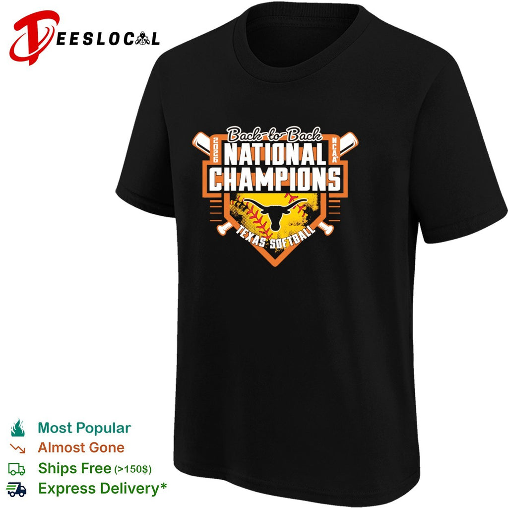 Back to Back National Champions 2026 NCAA Texas Softball Longhorn Logo shirt