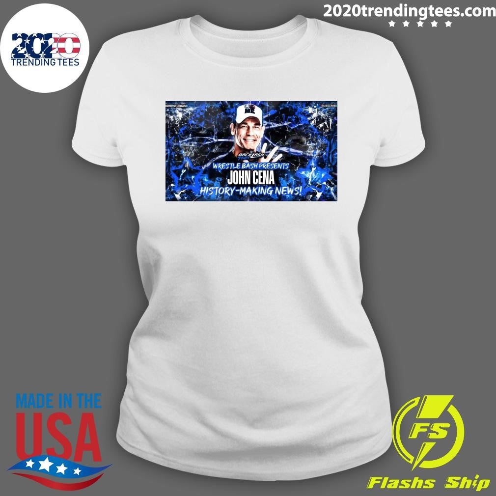 Backlash Tampa Wrestle Bash Presents John Cena History-Making News Shirt