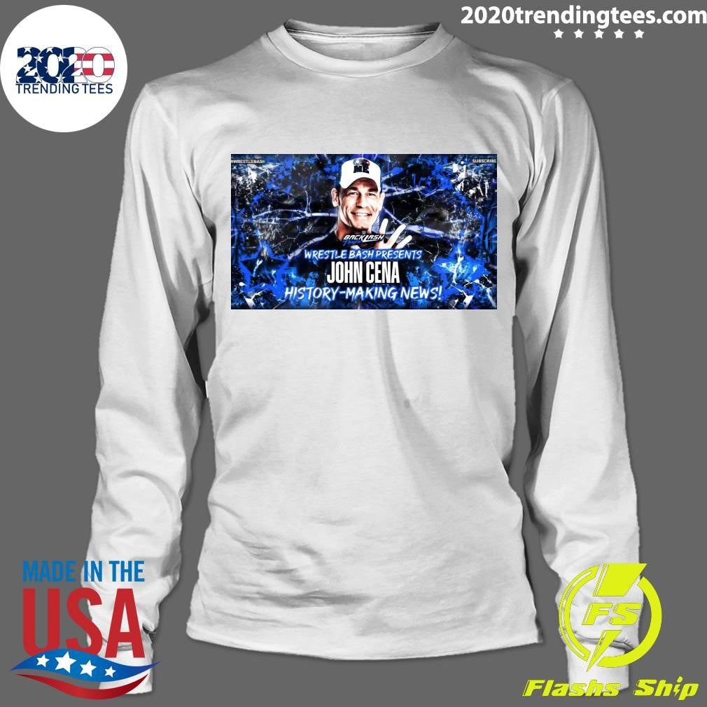 Backlash Tampa Wrestle Bash Presents John Cena History-Making News Shirt