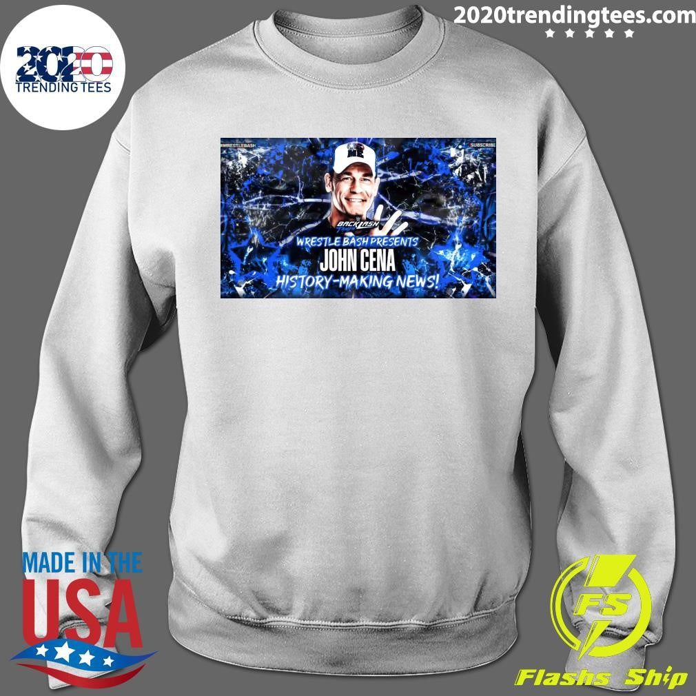 Backlash Tampa Wrestle Bash Presents John Cena History-Making News Shirt