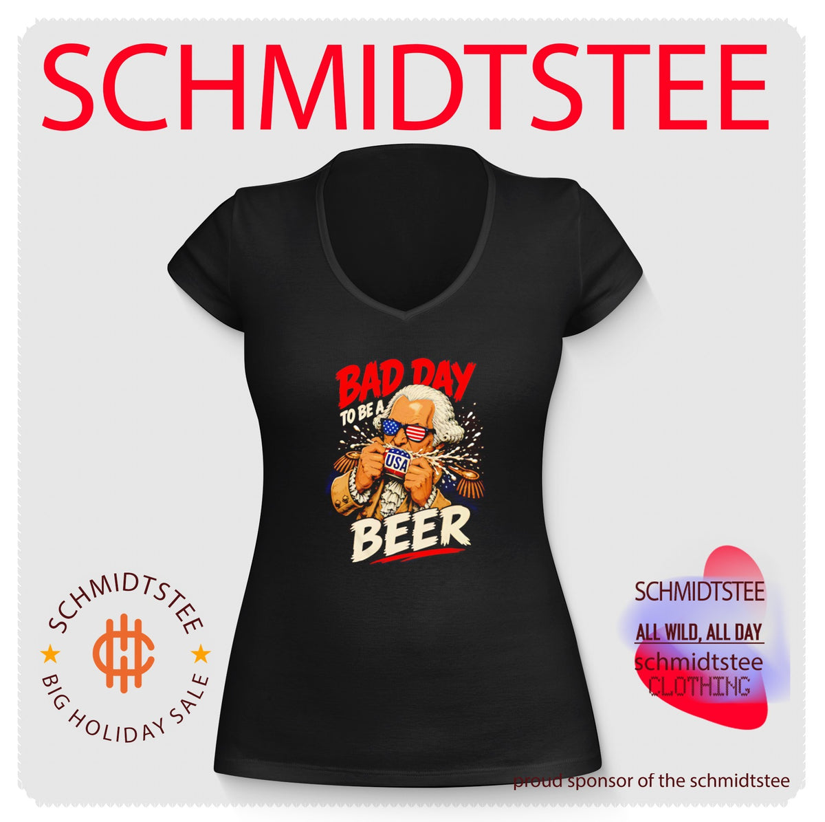 Bad Day To Be A Beer George Washington Patriotic shirt