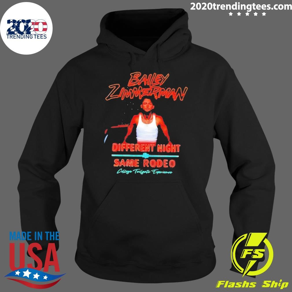 Bailey Zimmerman Different Night Same Rodeo Tour Shirt