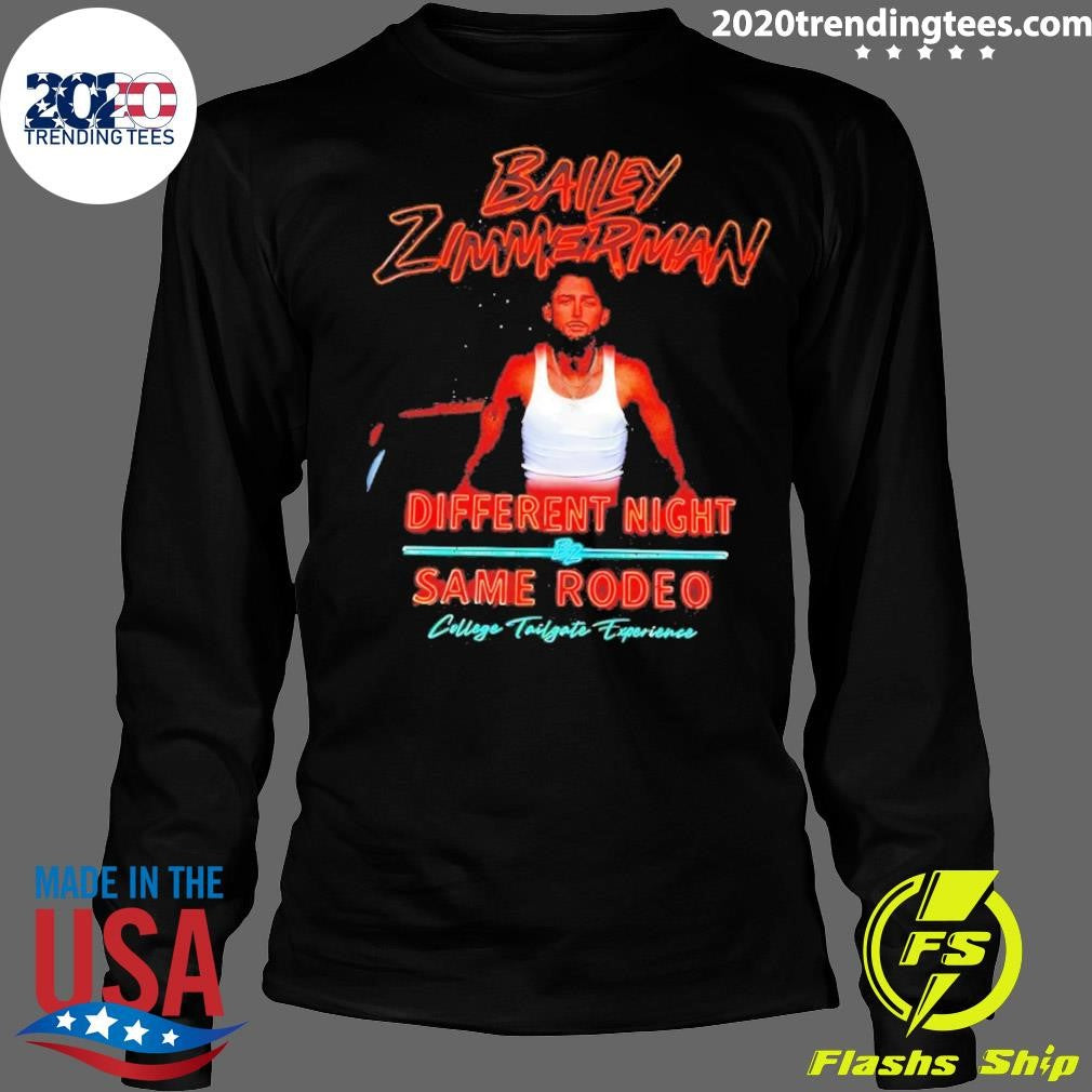 Bailey Zimmerman Different Night Same Rodeo Tour Shirt