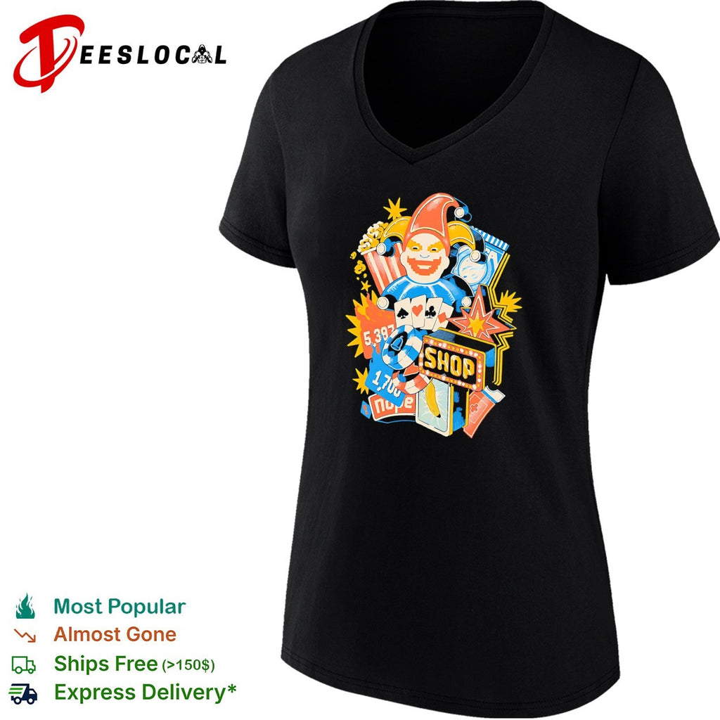 Balatro Joker 5387 1700 Nope Shop Playing Cards Casino Video Game Inspired shirt